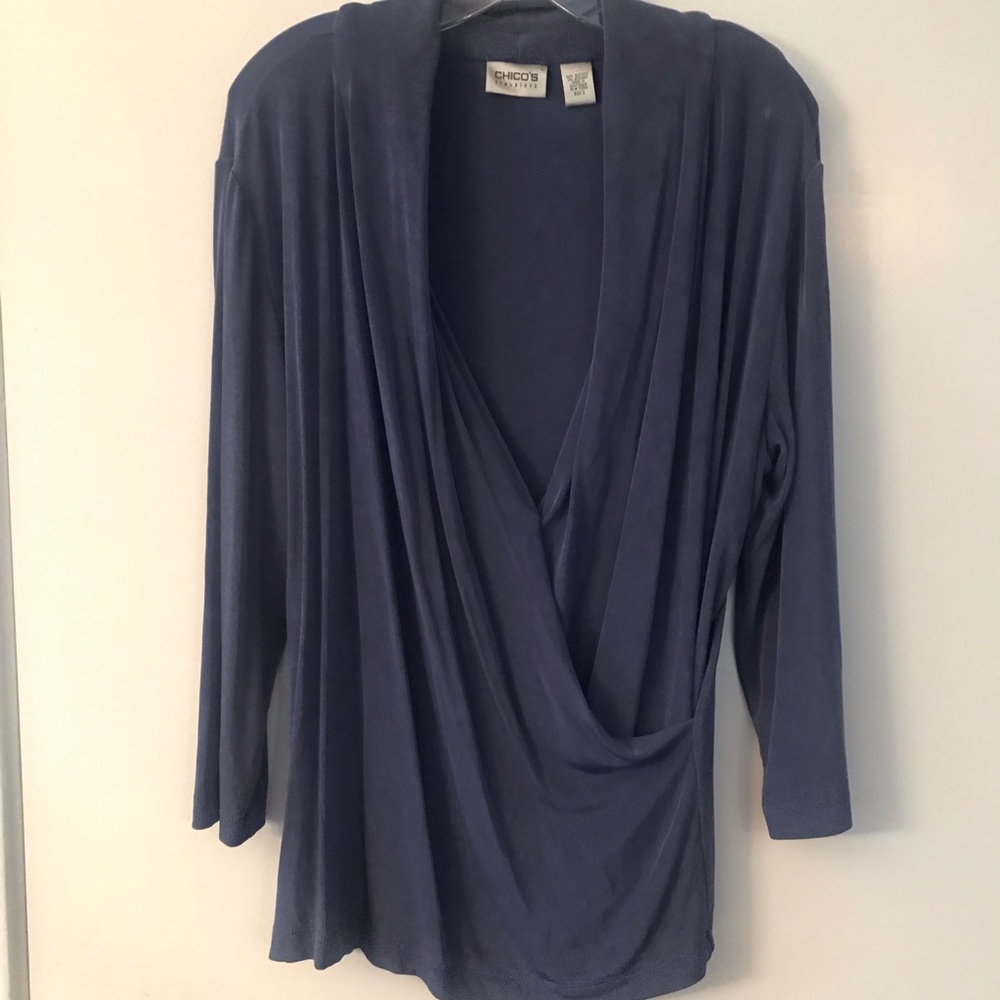 ⭐️Chico’s Travelers Wrap Blouse - 3